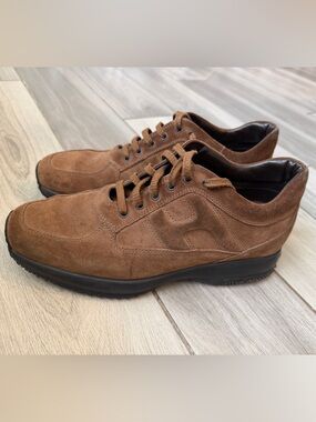 Hogan Brown Suede Men's Lace-Up Sneakers